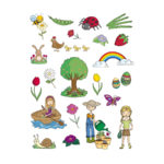 Autocollants Printemps 2 11614-apli-enfants
