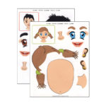 Autocollants Visage Fille et Garçon 2 11867-apli-enfants