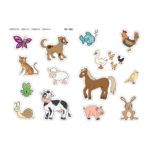 Autocollants A4 Animaux XL 2 12825-apli-enfants