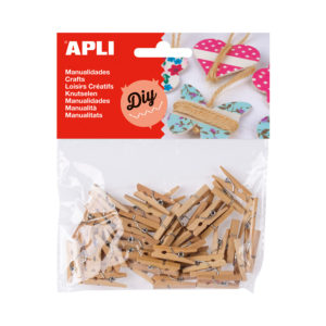 Mini pinces artisanales en bois naturel 1 Mini pinces artisanales en bois naturel – Image 1