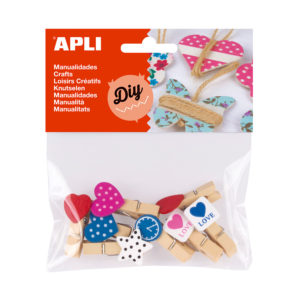 Mini formes de clips d'artisanat en bois – Image 1