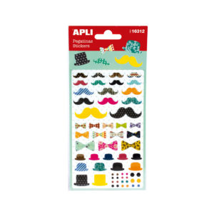 Stickers Rétro Moustaches, Noeud et Chapeau 1 Stickers Rétro Moustaches, Noeud et Chapeau – Image 1