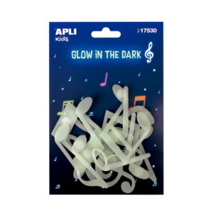 Glow in the Dark symboles musicaux autocollants – Image 1