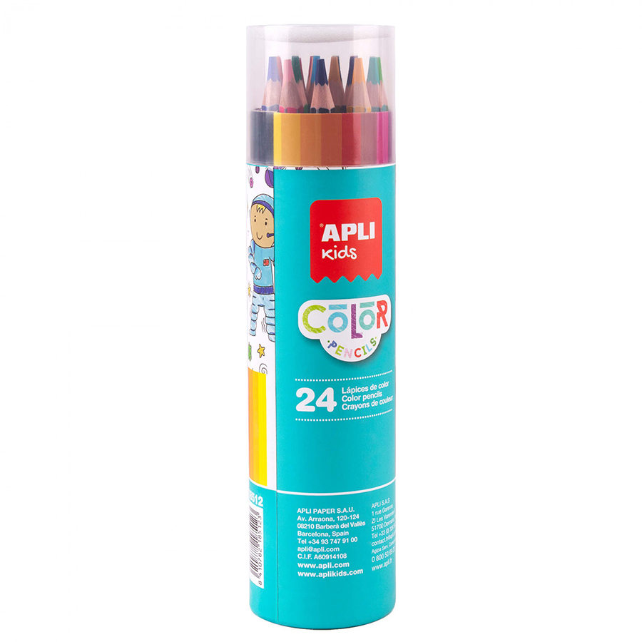 Crayons de couleur 24 couleurs