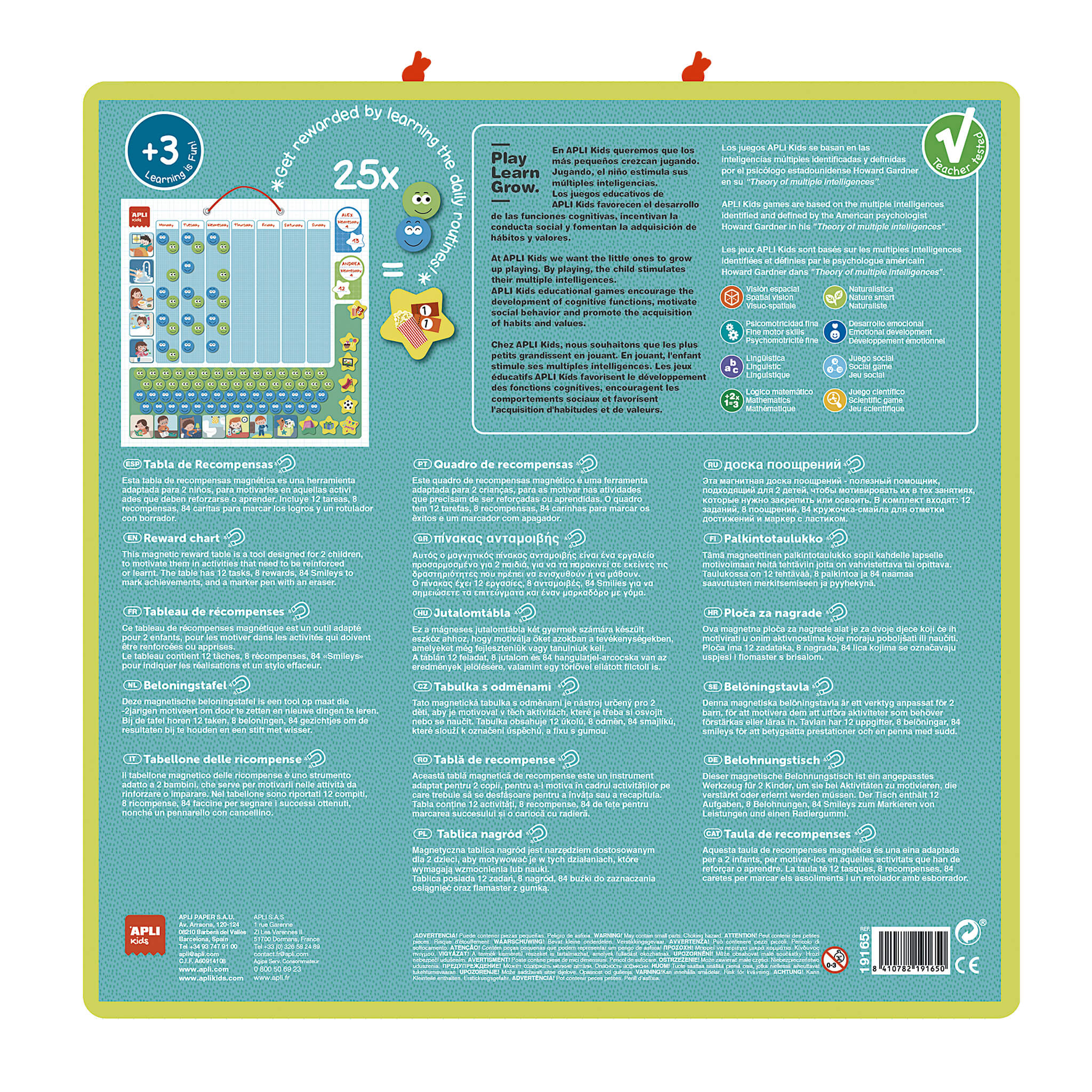 TABLEAU RÉCOMPENSE MAGNÉTIQUE Star Responsabilités Enfants Parents  Réfrigérateur EUR 19,99 - PicClick FR